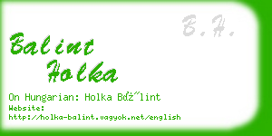 balint holka business card